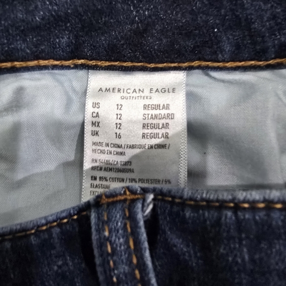 American Eagle 360 Next Level Stretch Super Hi-Rise Jeggings Size 12 Reg - Picture 4 of 6